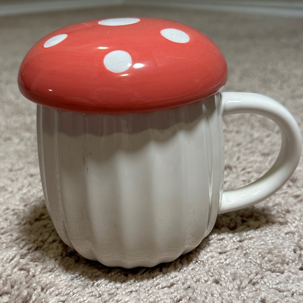 Red and White Mushroom Mug